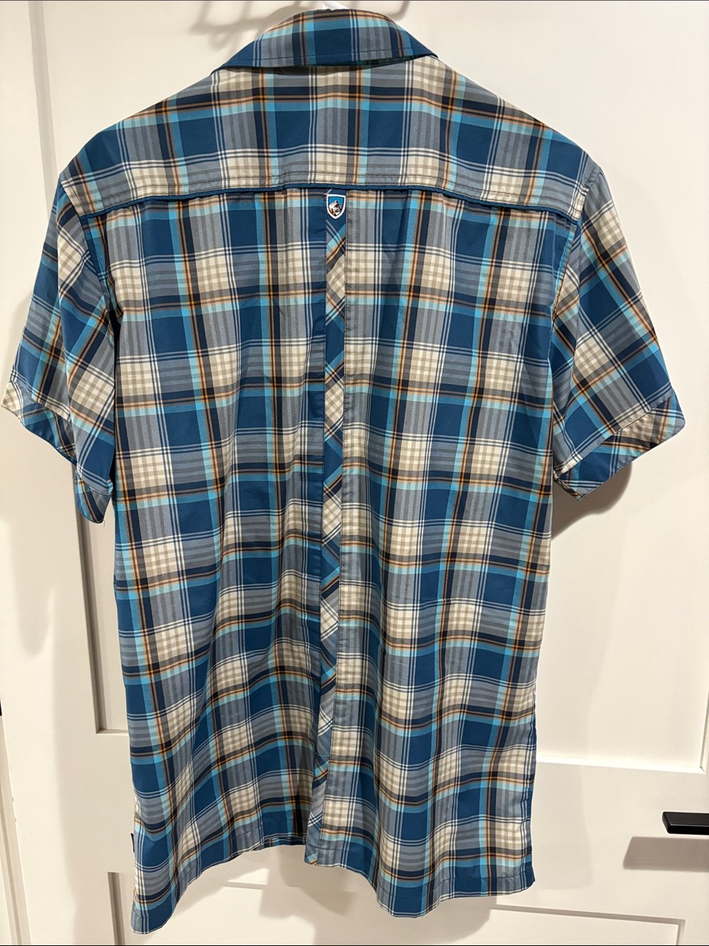 Kühl Blue Plaid Short Sleeve Button-Down Shirt - Picture 4 of 4